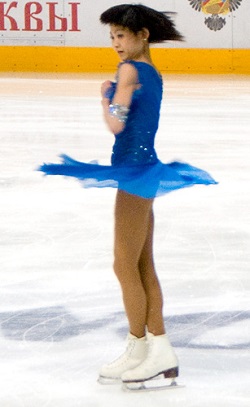 A figure skater in a spin